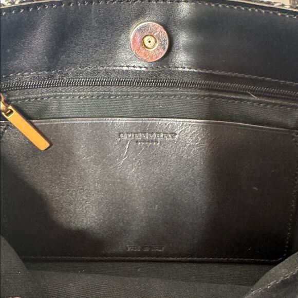 Burberry Houndstooth Black And Off White Wool/Leather Bag. - Picture 12 of 15